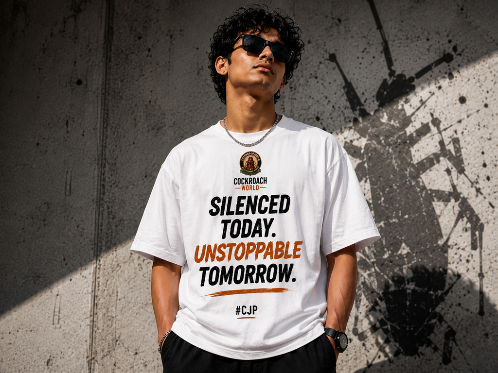 Cockroach World “Silenced Today. Unstoppable Tomorrow.” Oversized T-Shirt #CJP