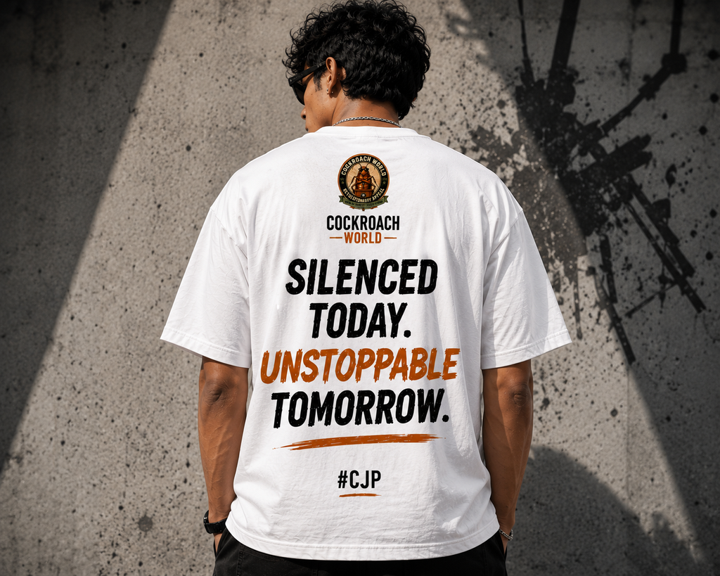 Cockroach World “Silenced Today. Unstoppable Tomorrow.” Oversized T-Shirt #CJP