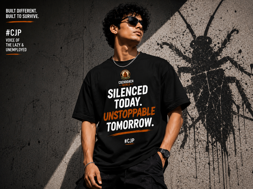 Cockroach World “Silenced Today. Unstoppable Tomorrow.” Oversized T-Shirt #CJP