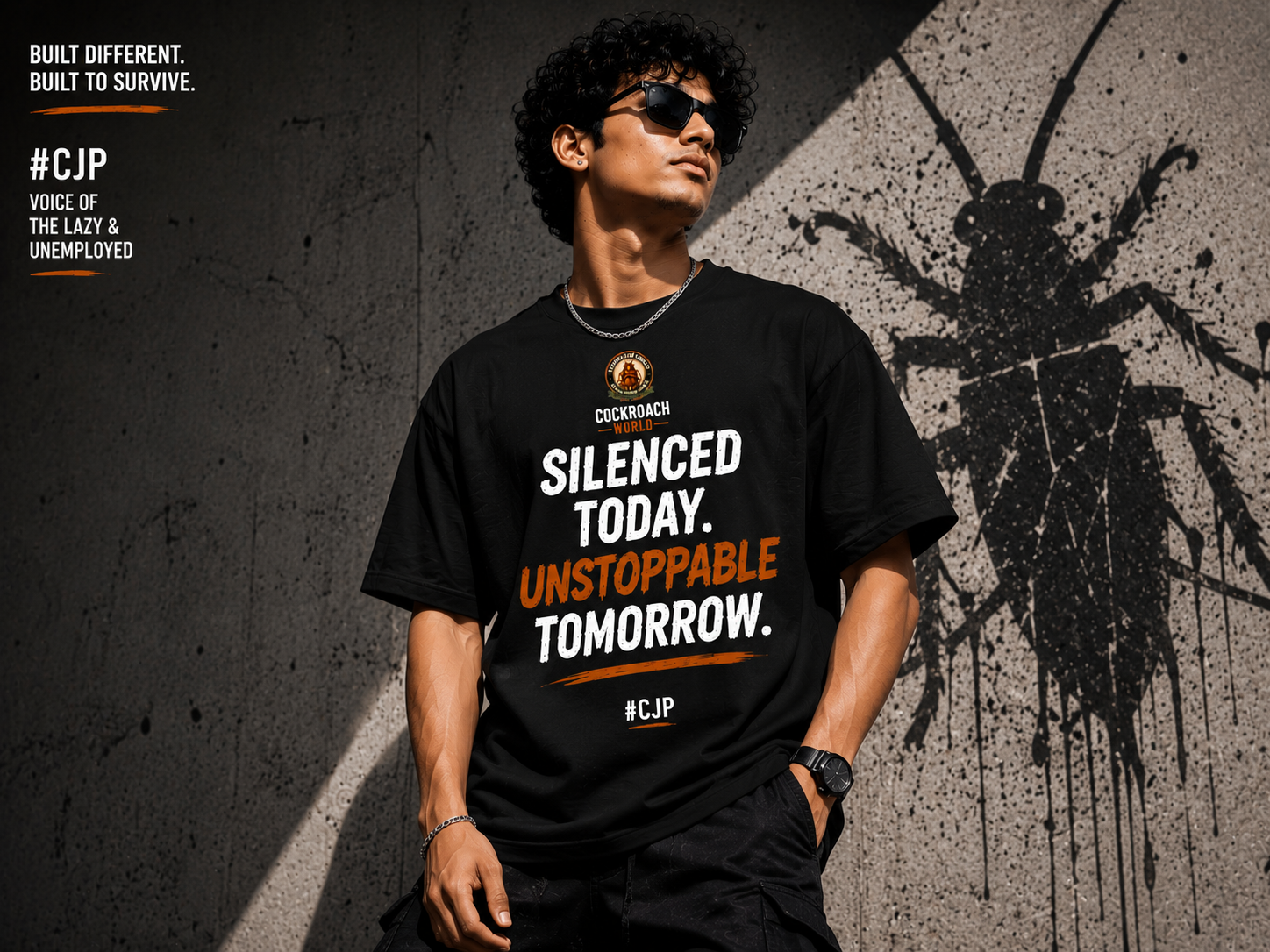 Cockroach World “Silenced Today. Unstoppable Tomorrow.” Oversized T-Shirt #CJP
