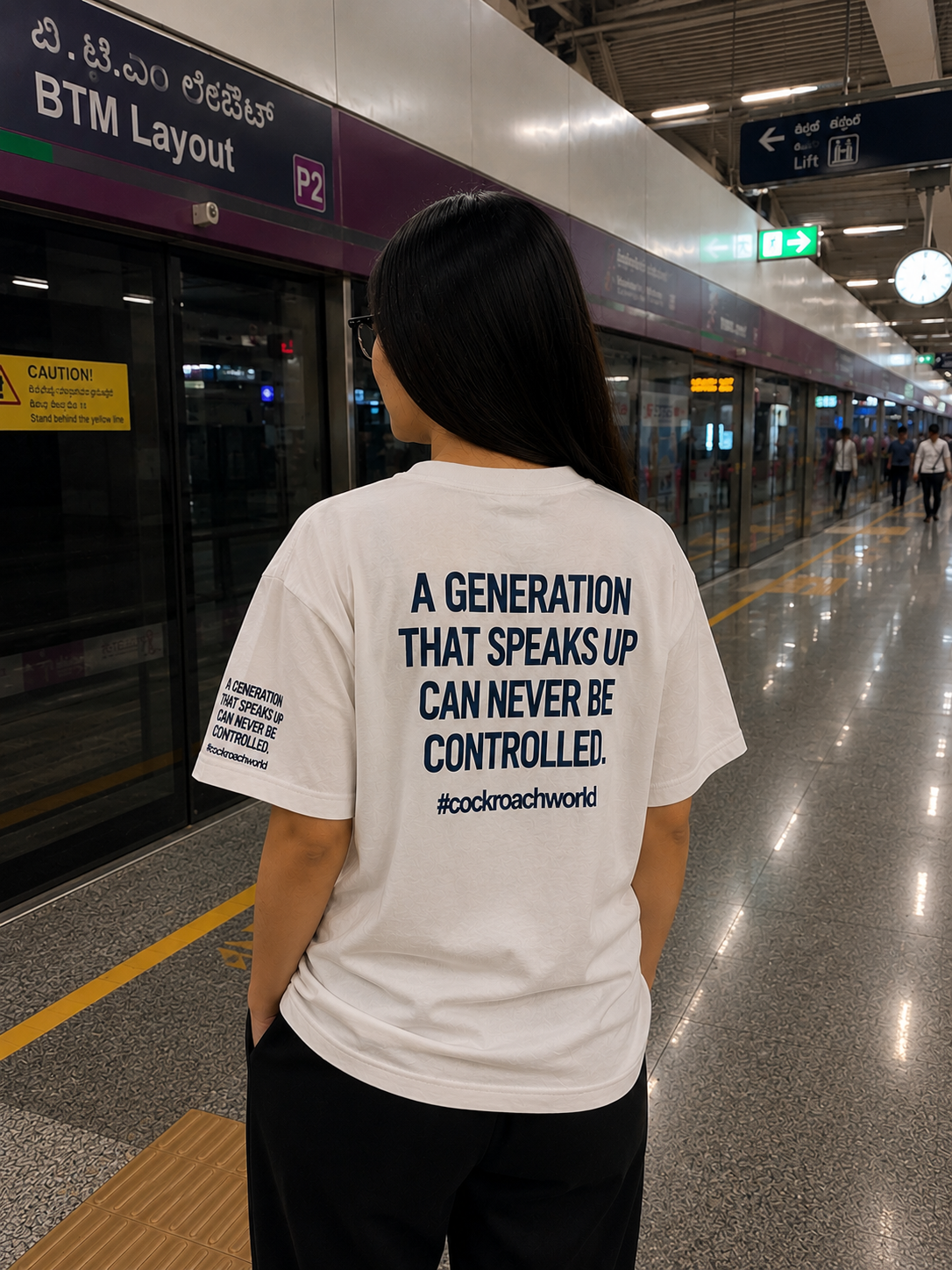 Cockroach World Oversized Tee – “A Generation That Speaks Up” Edition